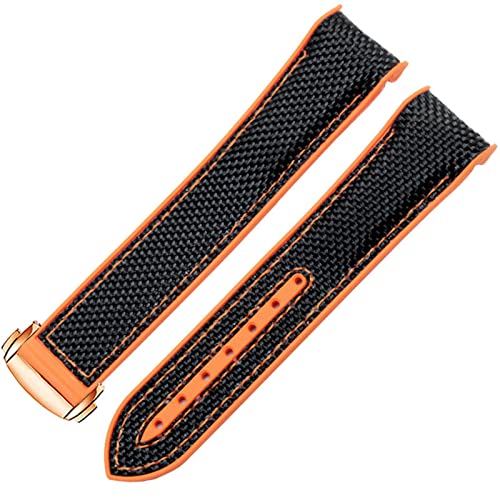 Bracelet de montre Omega Seamaster 300 Planet Ocean 600 silicone nylon boucle pliable 22mm