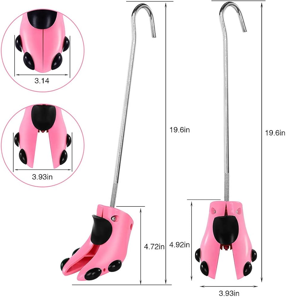 eachway Boot Stretcher Women,Shoe Stretchers For Wide Feet,Shoe Expander with Long Shoe Horn Boot Shapers(Pink)