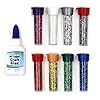 ArtSkills Ultra-Fine and Bright Glitter Shakers and Craft Glue, Arts and Crafts Supplies, Classic Colors, 9 Pieces #1