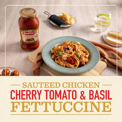 Image of Bertolli Pasta Sauce with Tomato and Basil, Spaghetti Tomato Sauce, 24 oz