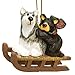 Bearfoots Bear and Sled Dog Ornament