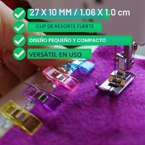 Miniatura 2 de Clip De Costura Multiusos, Paquete De 30, Alternativa A Los Pasadores Para Sujetar Capas De Tela, Mantiene Las Costuras Firmes, Accesorio Para La Máquina De Coser