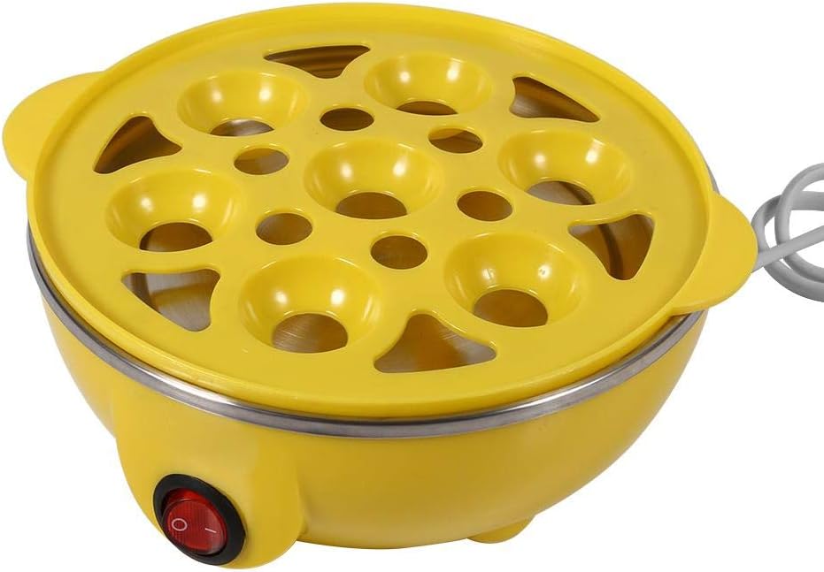 Egg Cooker, 2Colors 220V Multi-Functional Double-Layer Electric Eggs Boiler Cooker Steamer Home Kitchen Use(Yellow)