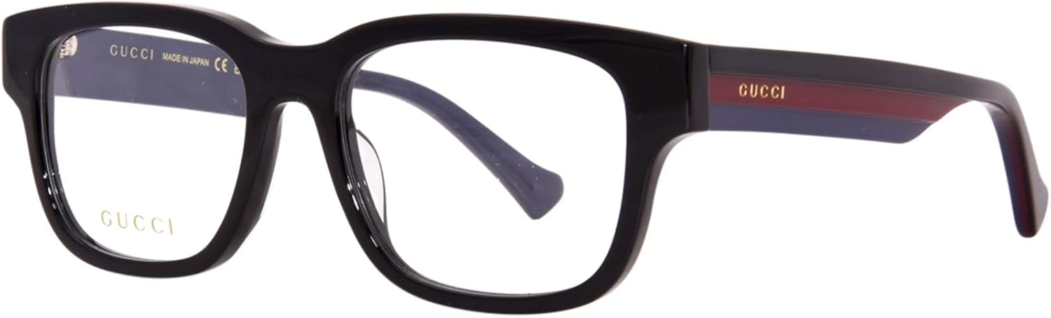 Gucci GG 1303O 003 Black Rectangular Men's Eyeglasses