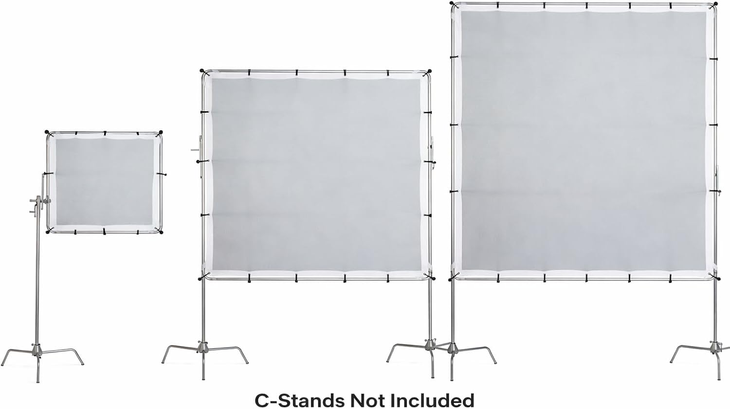 Glide Gear BFS 100 Butterfly Scrim – 4x4, 6x6, 8x8 Diffuser – 3 Nylon Silks, Quick-Setup Frame, C-Stand Clamps Included