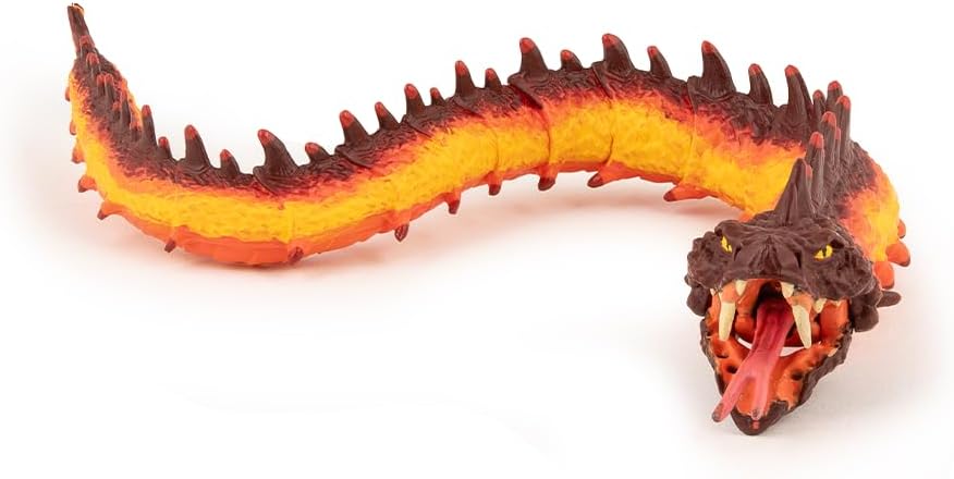 Papo - Realistic Fire Basilisk Figure - Ages 3+ - Fantasy & Medieval Collection - Creative Play Mythical Creature - Gift Idea Toy for Girls and Boys