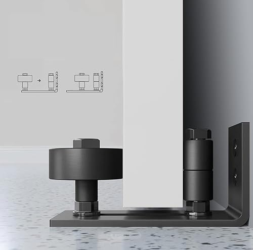 Miniatura 43 de S&Z TOPHAND® - Puerta doble de 18 x 84 pulgadas, de madera de fibropanel de densidad media, con kit de herrajes de 8 pies, panel sólido ajustable