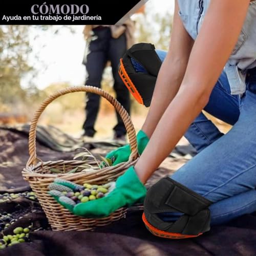 Miniatura 6 de Zorplex 1 Par Rodilleras De Trabajo, Con Espuma Y Almohadilla De Gel, Rodilleras Profesionales Con Ajustables Correas, Fácil Fijación, Para Construcción, Jardinería, Alicatadores, Artesanos