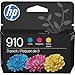 HP 910 Cyan, Magenta, Yellow Ink Cartridges (3-Pack) | Works with OfficeJet 8010, 8020 Series, OfficeJet Pro 8020, 8030 Series | Eligible for Instant Ink | 3YN97AN