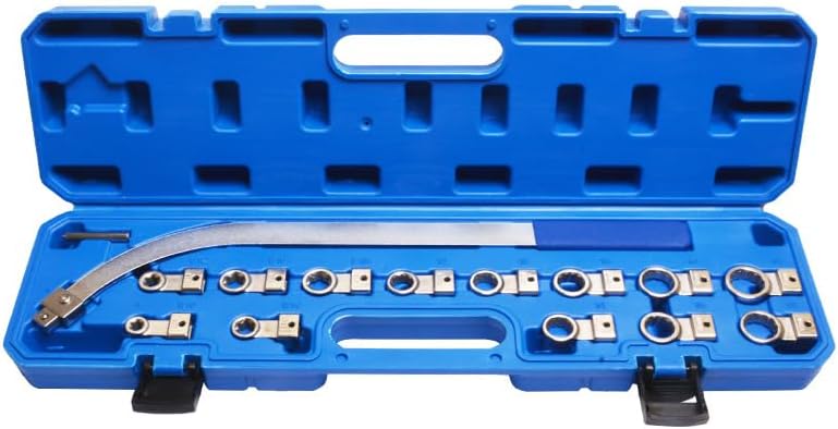 Belt Pulley Tool Set 15 pcs | Automotive Engine Belt Adjustment Wrench and Idler Pulley Tensioner Tool