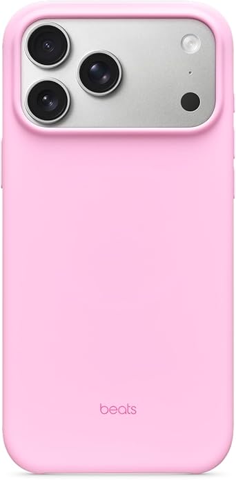 Beats iPhone 17 Pro Max Case with MagSafe & Camera Control, Matte Finish, Microfibre Lining – Pebble Pink