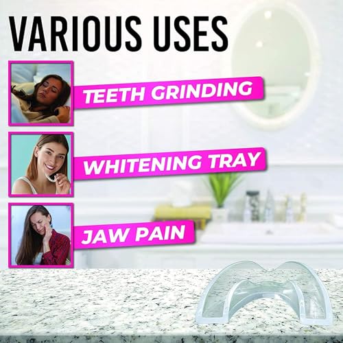 HONEYBULL Mouth Guard for Grinding Teeth [12 Pack] 1 Size for Heavy Grinding | Comfortable Custom Mold for Clenching at Night, Bruxism, Whitening Tray & Guard