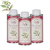 un aceite para 1001 recetas La Tourangelle - Huile Vierge de Sésame - Goût Intense de Sésame Toasté - Idéal pour Cuisiner le Poisson Cuits et Crus et les Woks - 250 ml - Lot de 3