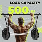 ECOTRIC 46'' Wall Mounted Pull Up Bar Chin up Bar Doorway Exercise Bar - Image 4