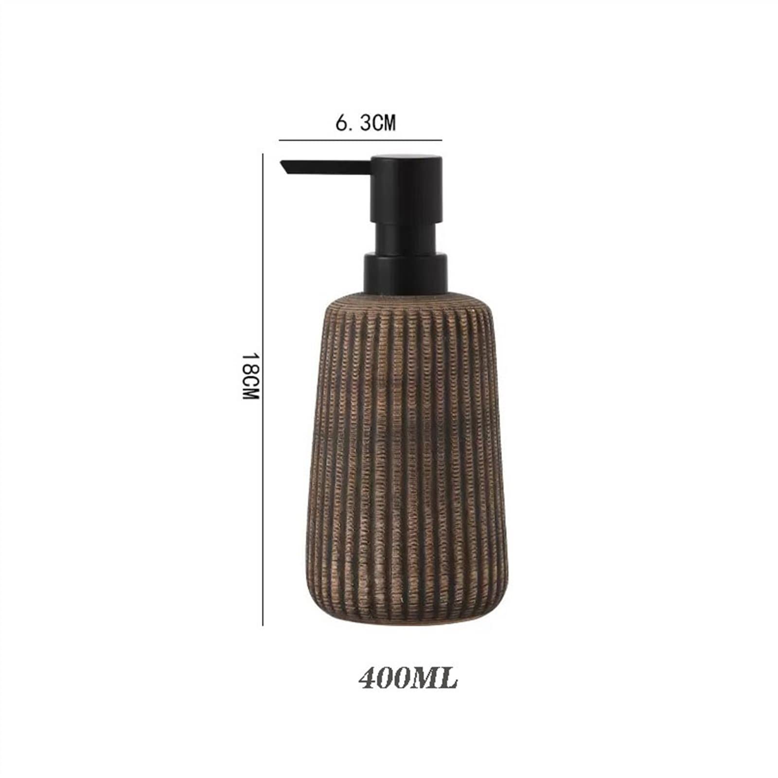 Distributeur de douche avec distributeur vertical individuel pour shampoing et lotion, flacon séparé de 400 ml, grande capacité, distributeur en céramique pour lotion et savon (couleur : or)
