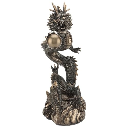 T-Trove Chinese Dragon Sculpture/Japanese Four Toe Dragon With Pearl Figurine #TOP1