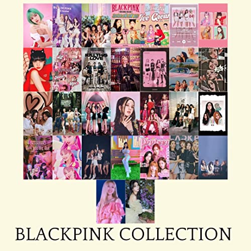 Image of Unquote Kpop, BTS, Blackpink Collection Decor Art Wall Posters Set of 30 (4x6 inch) Lisa Korean Music | Wall Collage Kit | Aesthetic Posters - Home & Room Decor Stickers, Posters for Room Decoration, 300 GSM Paper Posters for Gifts with Double Sided Tape Roll (Blackpink)