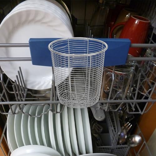 Ciieeo Stainless Steel Utensil Holder for Dishwasher, Hanging Cutlery Drainer Basket, Space-Saving Kitchen Organizer for Chopsticks, Spoons, and Spatulas, Easy to Clean and Install, Silver - Image 3