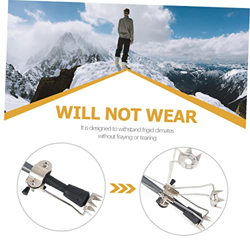 Gogogmee Climbing Stick Ice Claw Mountaineering Tool Metal Cane Tip for Winter Hiking