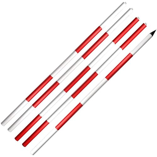 AMZBNEIDI Duty Alummsurvey Pole, Detachable Aluminum Surveying Pole 2-5 m For Land Survey Measuring Leveling(5 meters/196.85 inches)