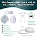Upper Midland Products Pack of 28 Caps Empty Juice Bottles - White Tamper Seal Lids For 4, 8,12, 16, and 32 oz empty plastic milk containers