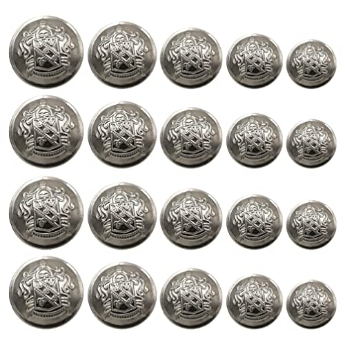 HEALLILY 50 Pcs Terno de Bronze Botões DIY Metal Botões para Overcoat Blazer Roupas Jeans Casaco Bla