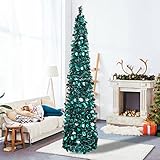5ft Pop Up Valentines Day Tree Artificial Christmas Tree,Pencil Tinsel Trees for Home Decorations In
