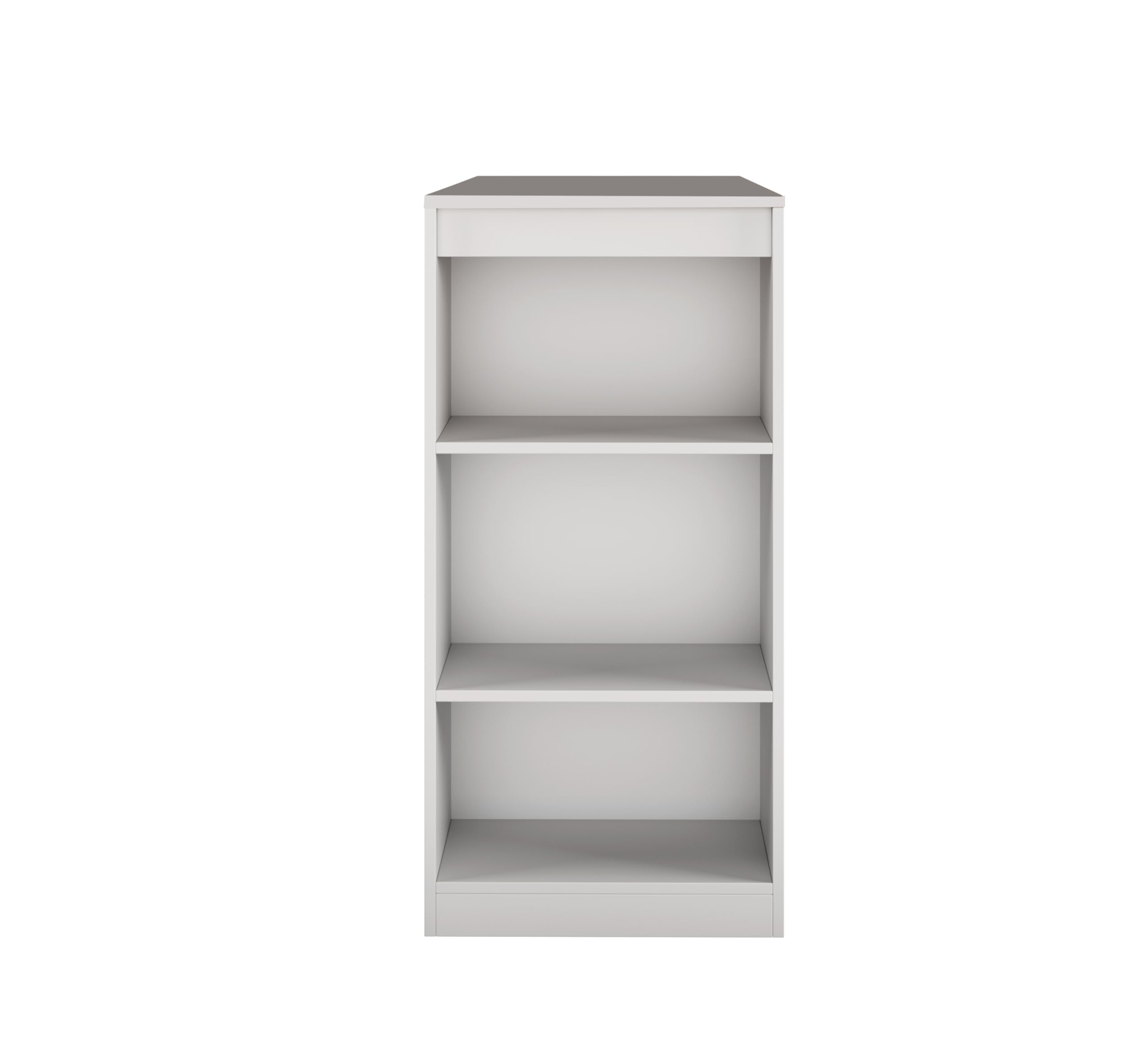 MB Muebles Bonitos | Table Haute de Cuisine Kyra avec 3 Étagères de Rangement | Mange-Debout Moderne pour Petit Espace | Îlot de Bar Blanc | 110x103x50 cm