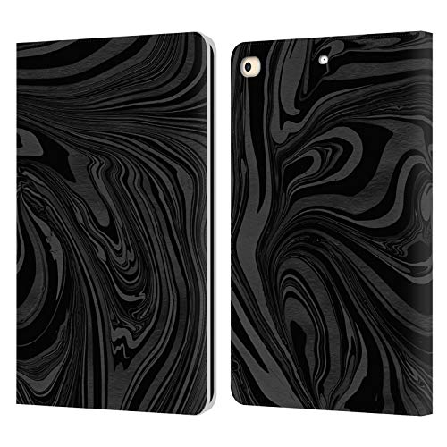 Étui Portefeuille iPad 9.7 2018 2017 Housse Cuir LebensArt Marbre Noir Coque Protection Tablette