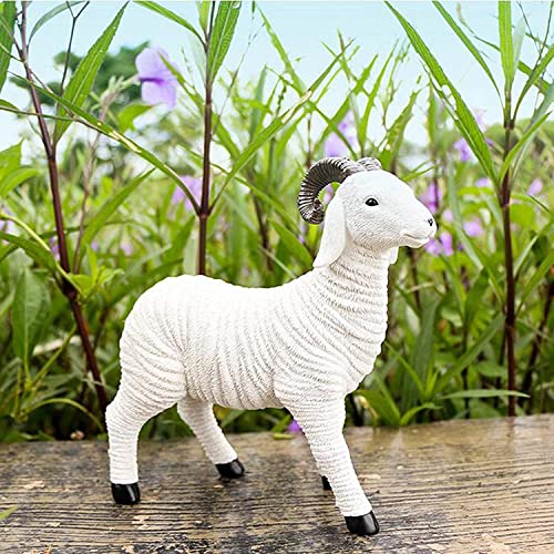Resin Sheep Figurines Animals Ornament Goat Statue Gardens Outdoor Statue For Flower Pot Decor Craft Decor #TOP4