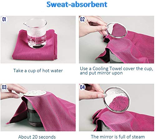 Asciugamano Rinfrescante Yeeda Cool Towel - Microfibra, 30x90 Cm, Effetto Freddo Immediato, Con Scatola Silicone E Moschettone