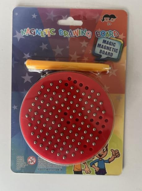 Circle Magnetic Drawing Board, Magic Board, Magic Slate, Magnetic Game with Balls and Pen for School Family