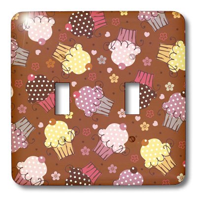 Double interrupteur à bascule décoration murale cupcake chocolat lsp_35902_2