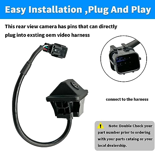 Image of Rear View Back Up Camera Compatible with Kia Optima 2014 2015 2016 Reverse Park Assist Backup Camera Replaces 95760-2T650 957602T650