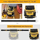 Tool Belt,Magnetic Tool Pouch,14-Pockets Tool Belts for Men,Detachable Adjustable Tool Pouch Belt for Electrician,Carpenter,Construction,Work Apron,Utility Belt,Black-Yellow - Image 2