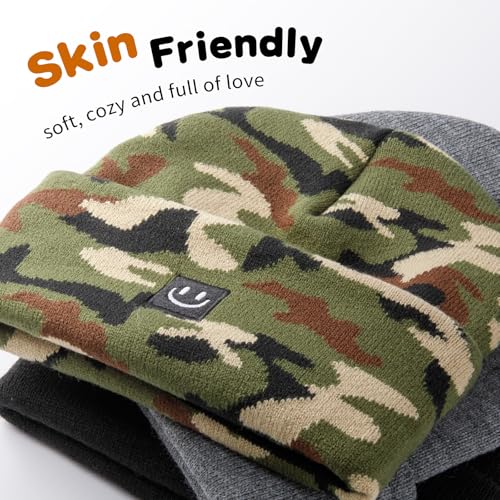 3 Packs Baby Beanie Cute Toddler Beanies Kids Winter Hat Boys Girls Warm Knit Hats Infant Beanie for 0-8 Years4