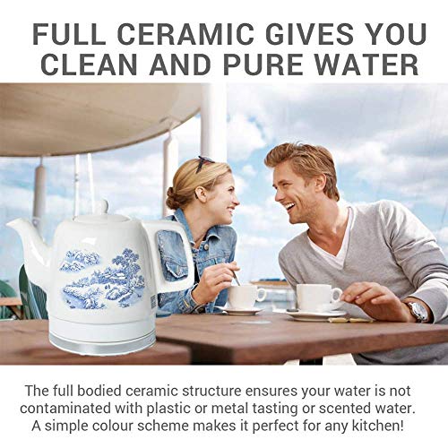 Tetera Eléctrica Cerámica Inalámbrica 1L Blanca miniatura 2