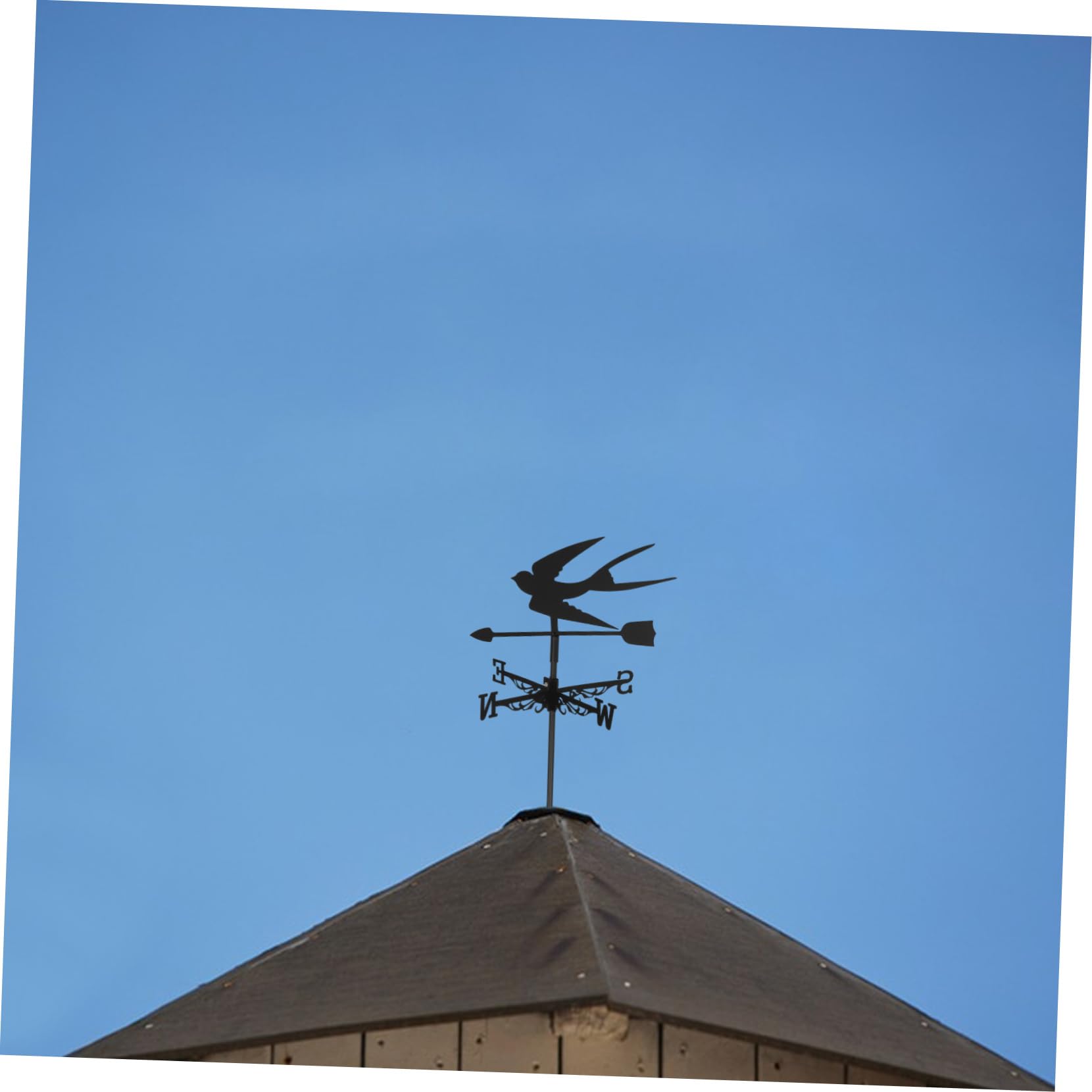 Toddmomy Veleta de Ave de Hierro Forjado Veleta Viento y Señal de Dirección para Decoración de Jardín Exterior Decorativa de Metal para Techo