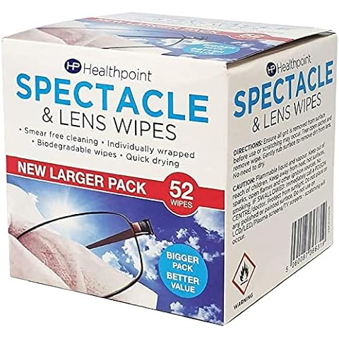 Healthpoint Spectacle Wipes Extra Value 6 Packs of 52 = 312 Wipes Cover