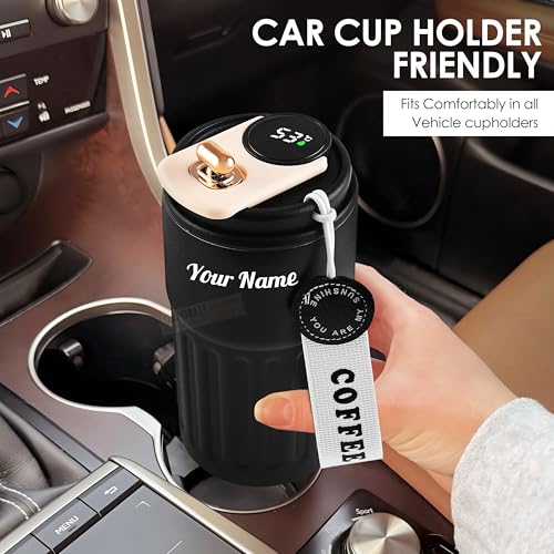Image of CORPORATE PORIUM Customised Stainless Steel Coffee Mug 350 ML | Double Wall Coffee Mug Steel Diwali Item | Hot & Cold for 4 Hours | Office Coffee Cup (Top Clip Mug)