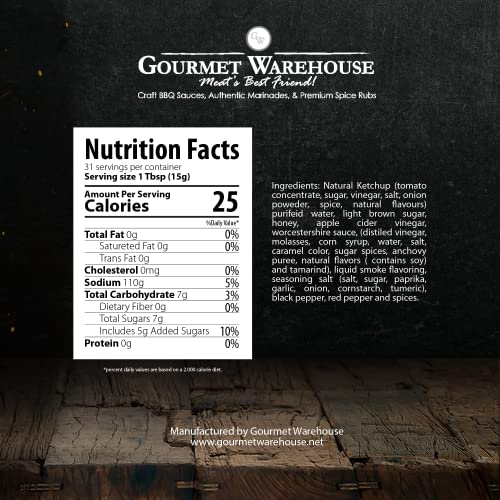 Gourmet Warehouse Sweet Heat and Golden Carolina BBQ Sauce, Premium Barbecue Sauces Handcrafted In Small Batches Gluten-Free, HFCS-Free, Delicious Sauce 16 Ounces Bottle (Pack of 2)