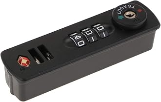 1PC Combination Lock,TSA007 Luggage Travel Lock & 3 Digit(Set Many Different Combinations) for Bag Case, Cloth/PC Box, Suitcase - Black