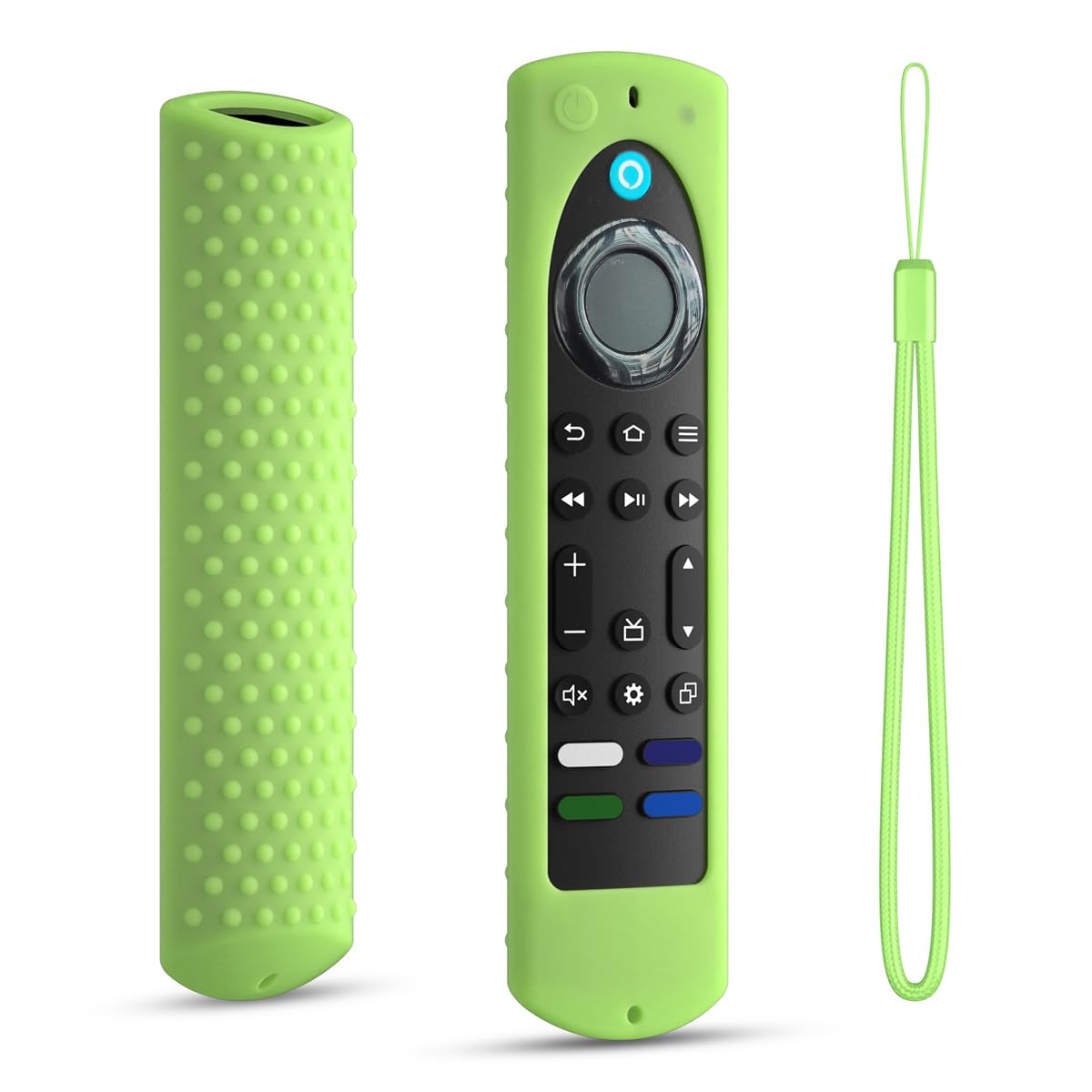 Silikonhülle, 16,4 cm (6,4 Zoll), kompatibel mit Fire TV Stick 4K Max 2. Generation 2023 Fernbedienung, Toshiba/Insignia Smart TV Fernbedienung, Silikonhülle, Anti-Rutsch-Hülle mit Umhängeband