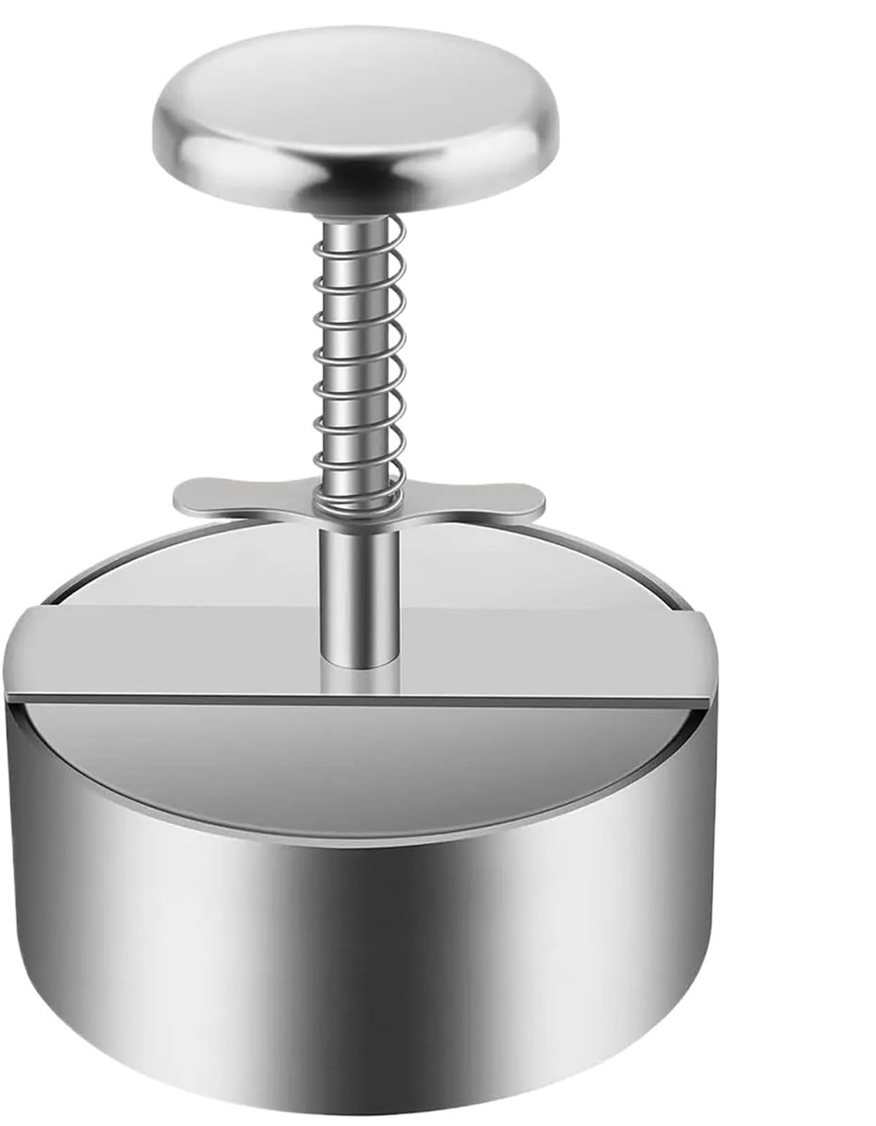 Hamburger Patty Maker Presse, 304 Edelstahl, antihaftbeschichtet, rund, manuelle Burgerpresse für Rindfleisch, Grill und Küche – Einstellbares Dickenwerkzeug