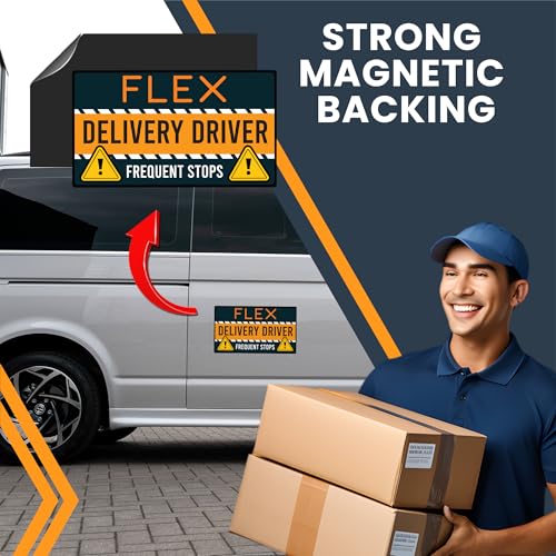 Image of Magnet Me Up Flex Delivery Driver Automotive Magnet Decal, 8x4.5 inches, Automotive Magnet for Car, Truck, SUV, Vehicle Safety Sign for Flex Delivery Driver, Crafted in USA