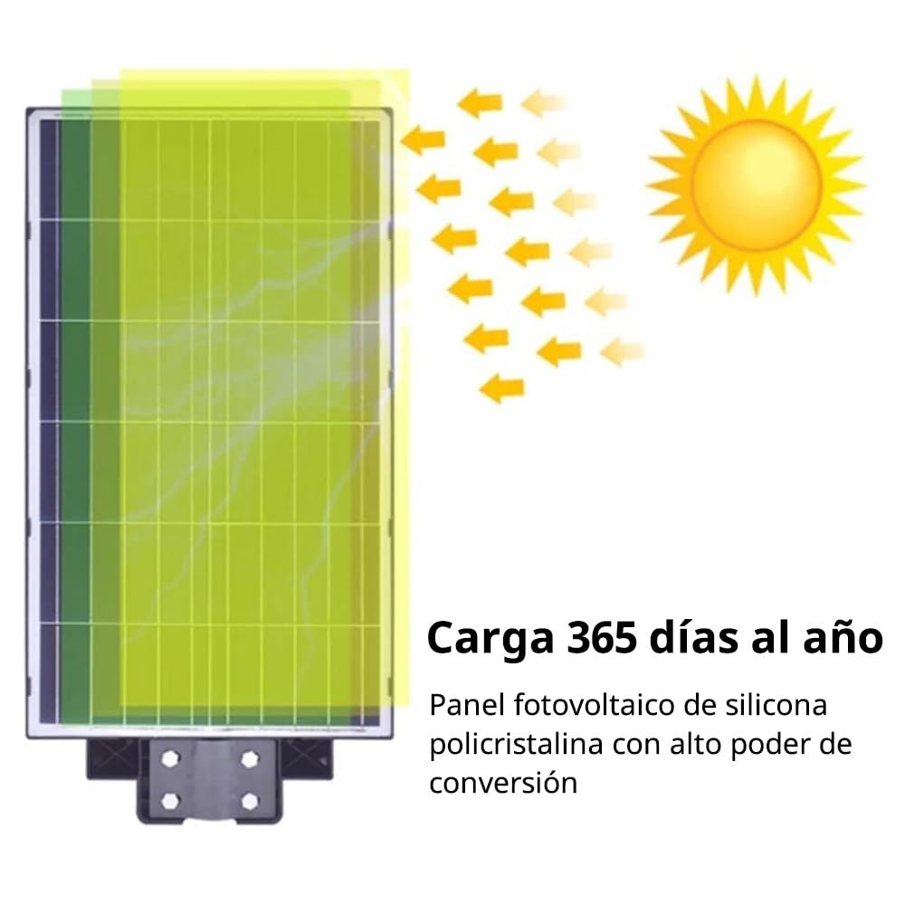 ledbox Farola LED Solar URBAN 100W, 3,2V / 15000mAH, Blanco frío