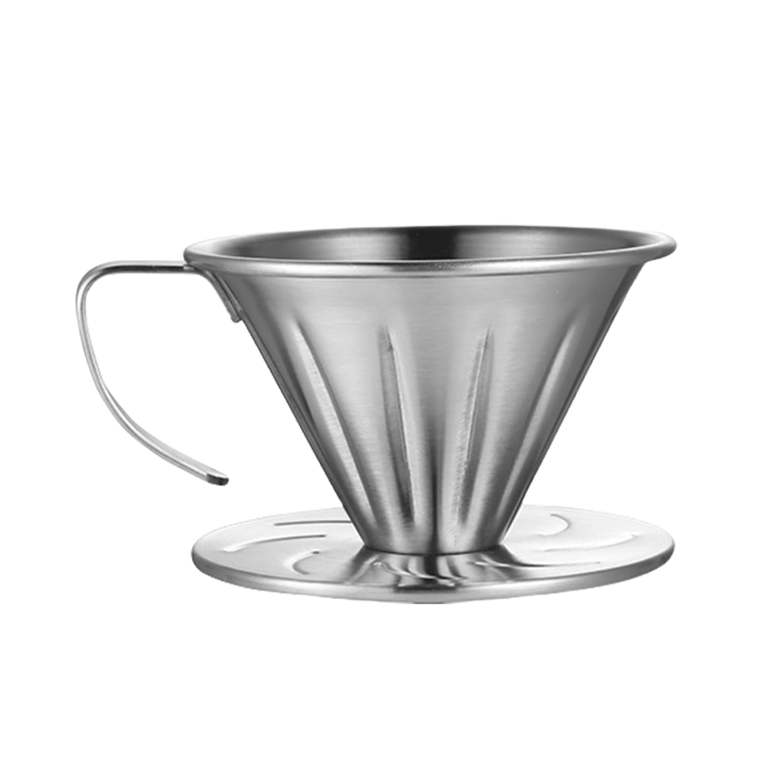 Yhplxyuus Stainless Steel Coffee Dripper Hand Drip Coffee Maker Stainless Steel Filter Cup Manual Filter for Home Use
