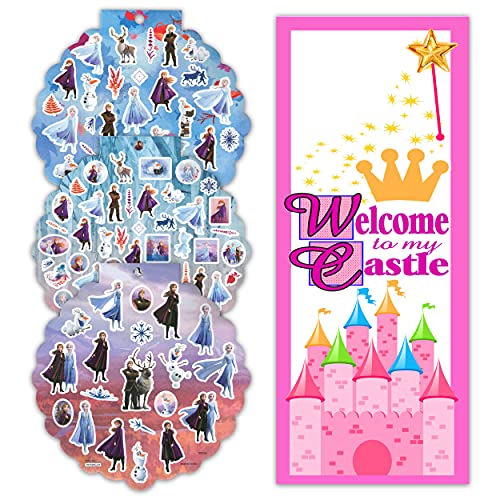 Disney Bundle Frozen Anna And Elsa Backpack With Lunch Box For Girls Kids ~ 4 Pc Bundle With Deluxe 16 Inch Frozen School Bag, Lunch, Stickers, And More (Frozen School Supplies) #TOP3