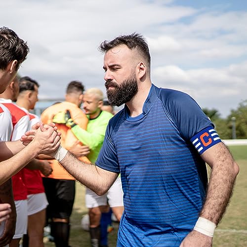 image for Soccer Captain Armband, Ynaize 2Pcs Nylon Elastic Adjustable Football 