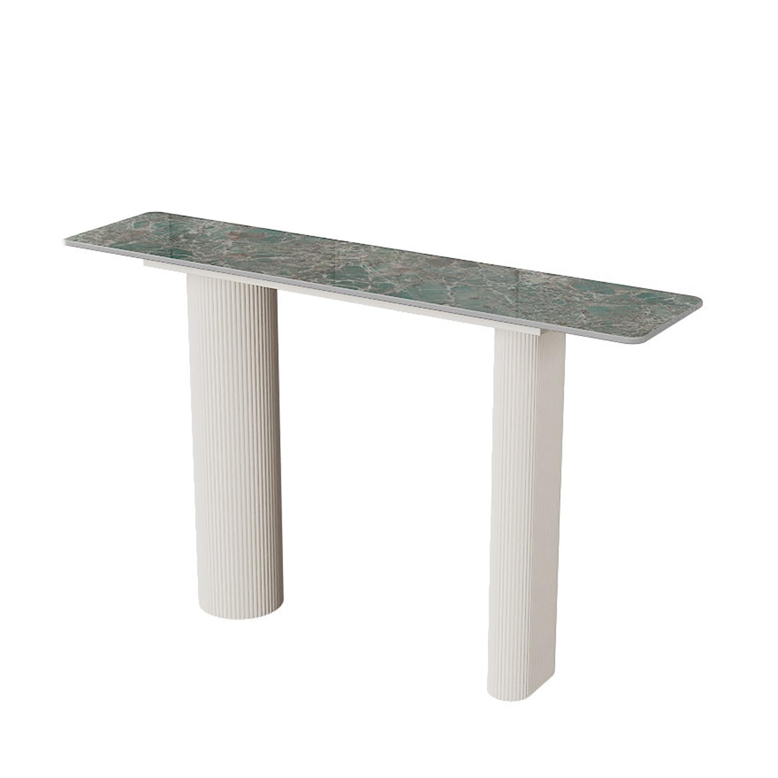 Tavolo consolle moderno per soggiorno, ingresso o corridoio, base in metallo, elegante mobile da atrio